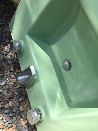 Vintage Jade Crane Drexel Lavatory sink Mid - Century 2