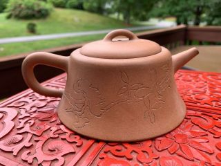Great Chinese Republic Period Yixing Zisha Light Brown Antique Teapot