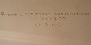 GORGEOUS RARE FRANK LLOYD WRIGHT DESIGNED TIFFANY STERLING 3 PIECE COFFEE SET 11