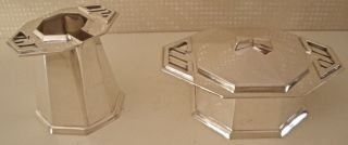 GORGEOUS RARE FRANK LLOYD WRIGHT DESIGNED TIFFANY STERLING 3 PIECE COFFEE SET 4