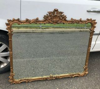 Vintage Rococo Style Gilt Framed Decorative Wall Mirror