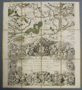 Saint - Venant Aire Merville France 1777 De Ferraris & Dupuis Large Antique Map