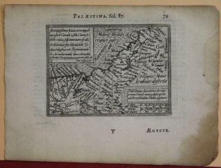 Israel & Holy Land 1577 Ortelius & Galle Unusual First Edition Antique Map