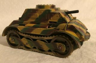 Vintage Tin Wind Up Panzer Tank Germany 1930s - 1940s 3