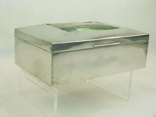 A Very Rare Liberty & Co Tudric Pewter Box With Stunning Countryside Enamel 4