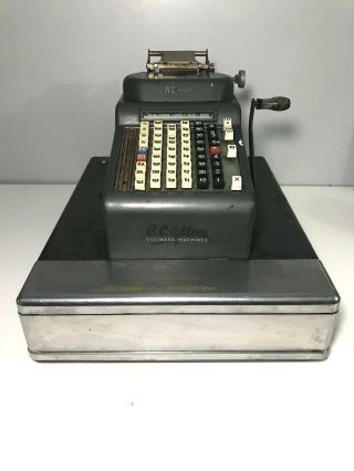 VINTAGE R.  C.  Allen Cash Register Mercantile Antique Adding Business Machine 2