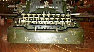 ANTIQUE OLIVER NO.  9 TYPEWRITER BAT WING W PAINT 2