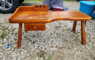Vintage Cobblers Bench Table Cushman Colonial Creation Bennington Vt