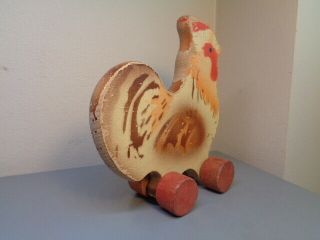 LEGO DENMARK VINTAGE 1940 ' S WOOD ROOSTER ULTRA RARE ITEM 4