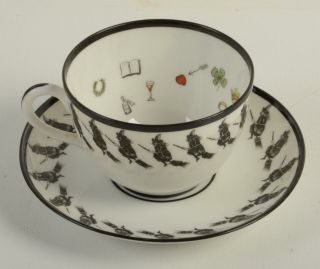 Rare Antique Petersyn Co Witch Wiccan Tea Leaves Fortune Cup Saucer