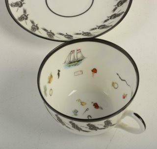 RARE Antique Petersyn Co Witch Wiccan Tea Leaves Fortune Cup Saucer 3