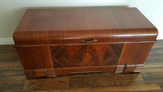 Antique Cedar Chest Ed Roos Company Forest Park Il.  Hope Chest Trunk
