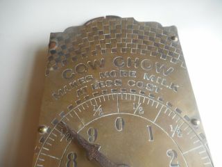 Vintage Brass Purina Cow Chow Milk Scales