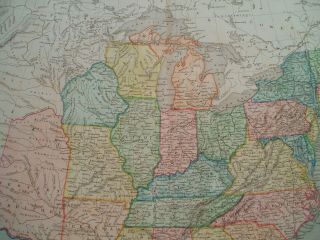 1840 Hall Map Republic of Texas United States Wisconsin Iowa Nebraska Territory 3