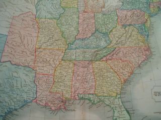 1840 Hall Map Republic of Texas United States Wisconsin Iowa Nebraska Territory 6