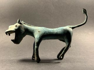 STUNNING EXAMPLE ANCIENT LURISTAN BRONZE ZOOMORPHIC STATUETTE CIRCA 1200 - 800BCE 5