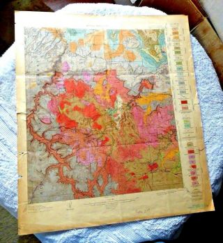 Vintage Lovely Map Areal Geology South Dakota Lead Quadrangle 1921 Edt Stanford