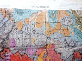 VINTAGE LOVELY MAP AREAL GEOLOGY SOUTH DAKOTA LEAD QUADRANGLE 1921 EDT STANFORD 2