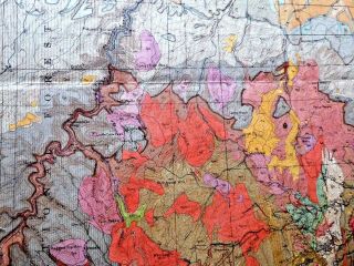 VINTAGE LOVELY MAP AREAL GEOLOGY SOUTH DAKOTA LEAD QUADRANGLE 1921 EDT STANFORD 4