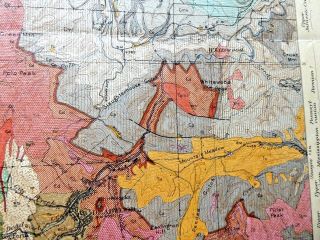 VINTAGE LOVELY MAP AREAL GEOLOGY SOUTH DAKOTA LEAD QUADRANGLE 1921 EDT STANFORD 6