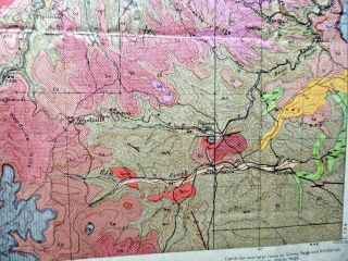 VINTAGE LOVELY MAP AREAL GEOLOGY SOUTH DAKOTA LEAD QUADRANGLE 1921 EDT STANFORD 7