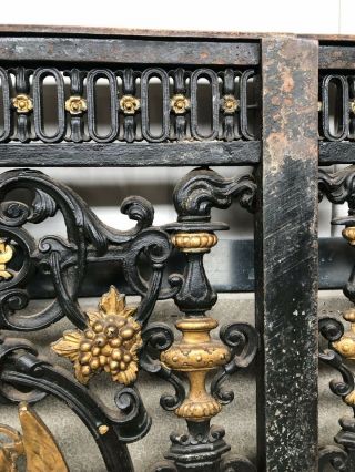 Exceptional 19th C.  French Gothic Cast iron Church Gate/Doors with angels 5