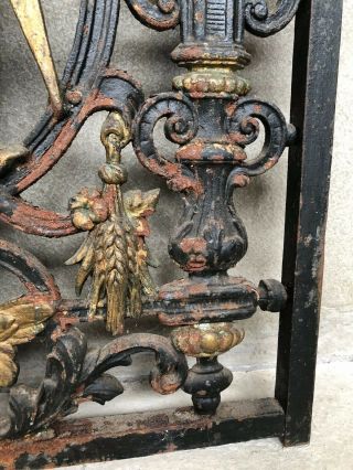 Exceptional 19th C.  French Gothic Cast iron Church Gate/Doors with angels 8