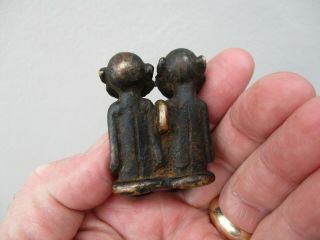An Antique African? Bronze Figure of Two Men 18/19th C ? 3