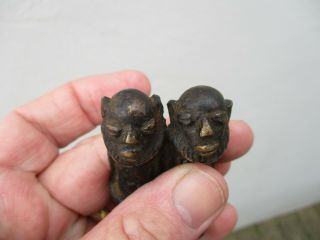 An Antique African? Bronze Figure of Two Men 18/19th C ? 6