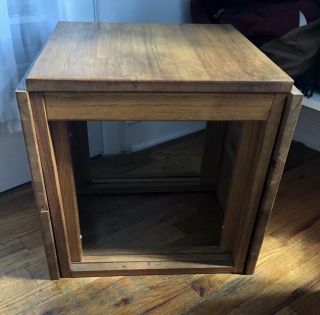 3 Danish Mid Century Modern Teak Nesting Tables Set Combines To Minimalist Cube 11