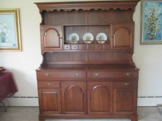 @@vintage Pennsylvania House Solid Cherry China Hutch Cabinet Large