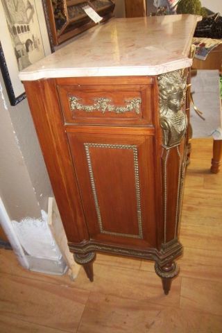 Antique French Empire Cabinet Opulent Antique French Solid Bronze Mounts 5