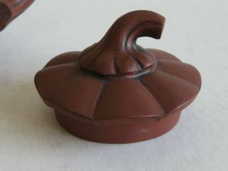 Fine Old Chinese Yixing Zisha Pottery Teapot Tea Pot Figural Pumpkin SIGNED 9