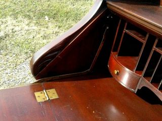 Antique Mahogany Victorian Ladies Drop Front Desk Claw Foot Art Nouveau 1900 ' s 8