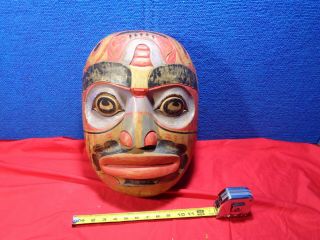Large Old Northwest Coast Native American Carved Wood Mask 3
