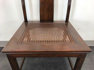 HENREDON Pan Asian Mahogany & Cane Dining Side Chairs L 27 - 8902 - Pair 8