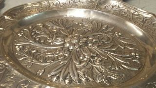505g Tray Center Xixc Sterling Silver Bouquet Flowers Carving: Dionisio Garcia