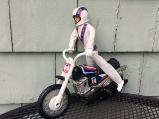 Evel Knievel Stunt Cycle & Action Figure w/Helmet Really Ideal 2