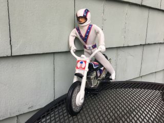 Evel Knievel Stunt Cycle & Action Figure w/Helmet Really Ideal 3