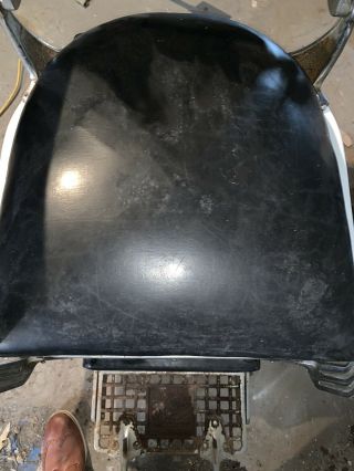 Antique Koken Barber Chair - Black Leather - Headrest - 8
