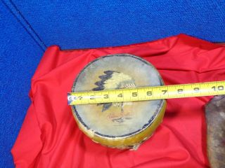 Vintage Paint DECORATED Native American Indian DRUM 11
