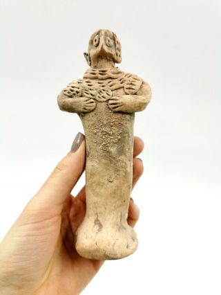 Syro Hitite Ca.  2000 Bc Terracotta Standing Female Fertility Idol - R297