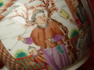 Rare 18thC Chinese Qianlong Famille Rose Export Porcelain ' Mandarin ' Teapot 10