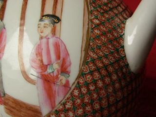Rare 18thC Chinese Qianlong Famille Rose Export Porcelain ' Mandarin ' Teapot 12