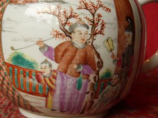 Rare 18thC Chinese Qianlong Famille Rose Export Porcelain ' Mandarin ' Teapot 6