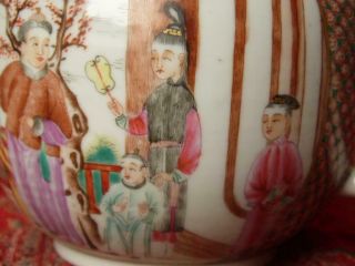 Rare 18thC Chinese Qianlong Famille Rose Export Porcelain ' Mandarin ' Teapot 7