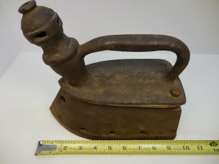 INTERESTING ANTIQUE / VINTAGE GAS ? SAD IRON - PATENT APPLIED FOR,  OLD TOOL 10