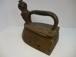 INTERESTING ANTIQUE / VINTAGE GAS ? SAD IRON - PATENT APPLIED FOR,  OLD TOOL 3