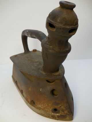 INTERESTING ANTIQUE / VINTAGE GAS ? SAD IRON - PATENT APPLIED FOR,  OLD TOOL 6