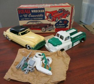 Vintage Marx Fix - All Wrecker & Hard Top Convertible With Tools And Equip & Box